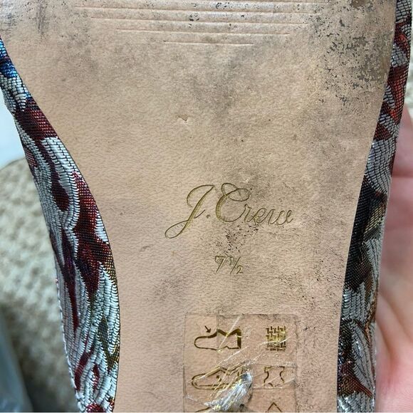 J. Crew Marina Jacquard Fantasia Mule Slides‎ Size 7.5 - Picture 10 of 11